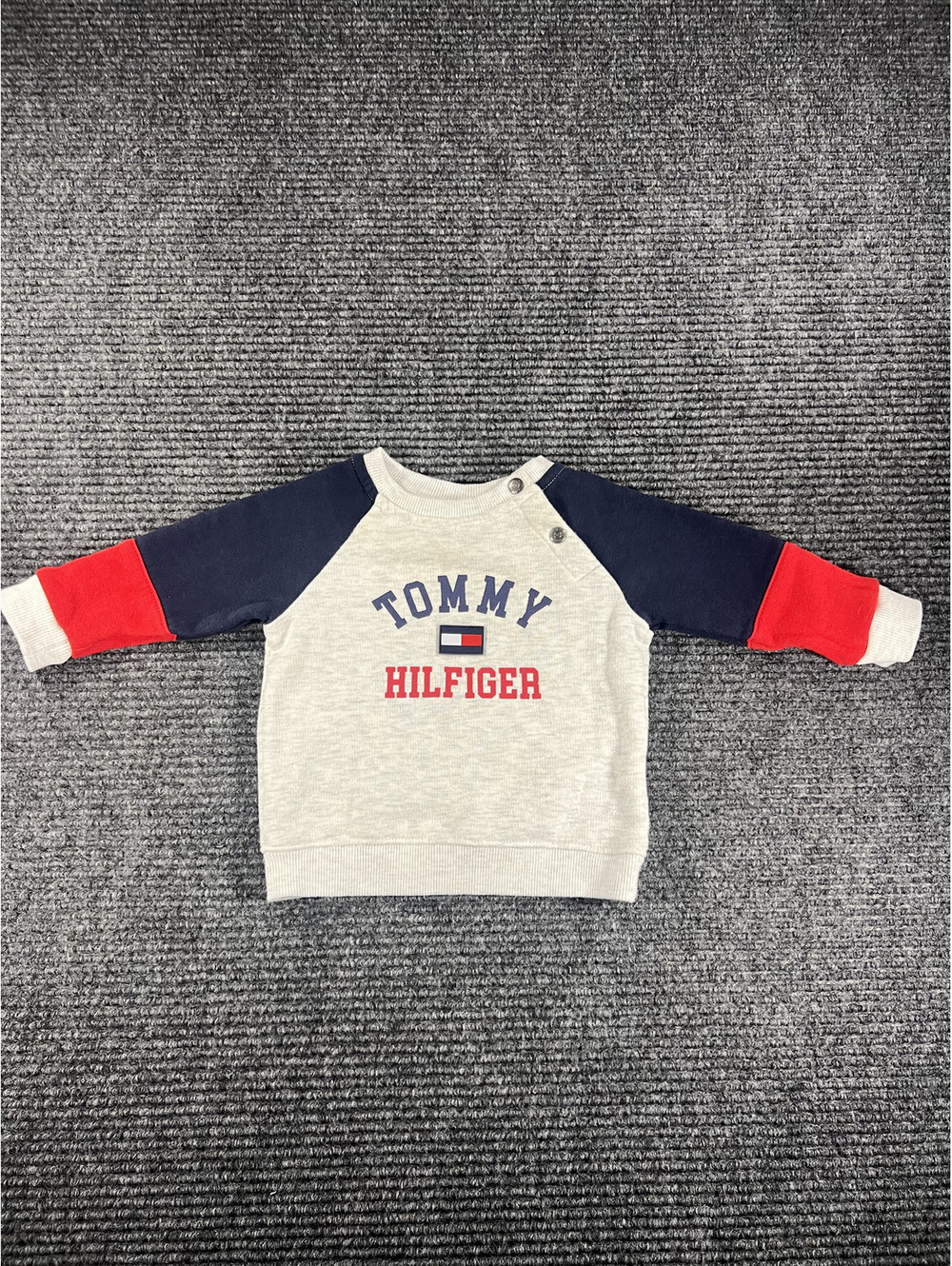 Tommy Hilfiger Baby Boys Grey Crew Neck Sweatshirt and Jogger Set, 3-6 Months - Picture 11 of 12